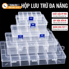 Hộp Nhựa Đựng Linh Kiện Nhiều Ngăn Trong Suốt
