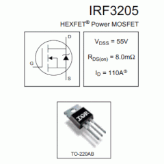 MOSFET IRF3205 – Kênh N 55V 110A TO-220