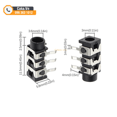 PJ-313 Jack Âm Thanh Audio 3.5mm 5 Chân Cắm PCB