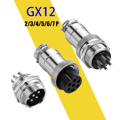 Bộ đầu jack nối tròn GX12 2P 3P 4P 5P 6P Đực Cái 12mm