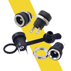 Jack sạc DC-022B chuẩn 5.5mm x 2.1mm - Jack DC Có cao su chống nước