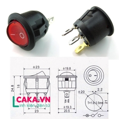 Công tắc tròn bập bênh KCD1-105 6A 250V