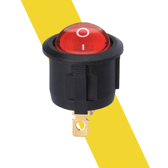 Công tắc bập bênh KCD1-105 6A 250V tròn có đèn
