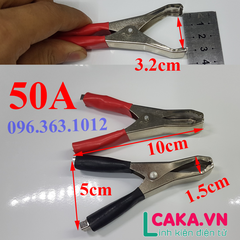 Kẹp bình Ắc Quy 50A 100mm không răng (1 Cặp)