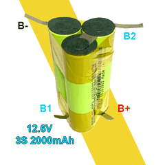 Khối pin 3S tam giác 12V 2000mAH xả 20A