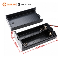 Đế 2 Pin AA Có Nắp Và Công Tắc