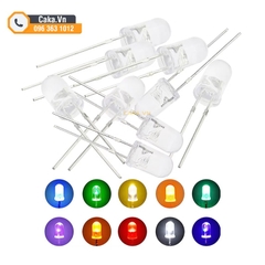LED 5mm Đục Xanh Đỏ Trắng Vàng Xanh Dương (Gói 10c)