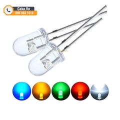 LED 5mm Trong Suốt Siêu Sáng Xanh Đỏ Trắng Vàng Xanh Dương F5