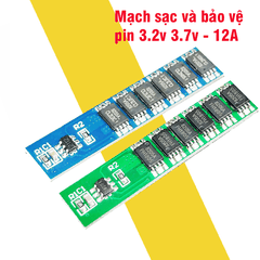 Mạch sạc bảo vệ pin 1s 12A 3.2v 3.7v sạc pin LifePO4 lion lithium