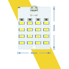 Mạch Led Siêu Sáng 8 12 16 20 Led Dùng Nguồn Micro USB 5v
