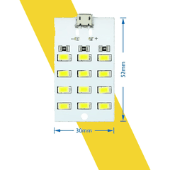 Mạch Led Siêu Sáng 8 12 16 20 Led Dùng Nguồn Micro USB 5v