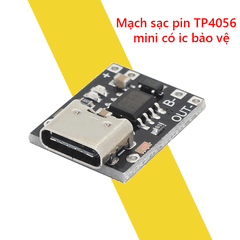 Mạch Sạc Lithium Li-ion 18650 TP4056 mini Có Bảo Vệ Pin Cổng TYPE-C