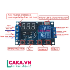 Mạch Tạo Trễ Đóng Ngắt Chu Kỳ 0.1s–999 Phút – 5V 30V