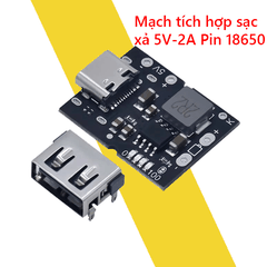 Mạch tăng áp tích hợp sạc xả cổng Type-C 5v 2A dùng cho pin 18650