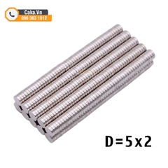 Nam châm đất hiếm tròn 5x2mm – Neodymium siêu mạnh, nhỏ gọn