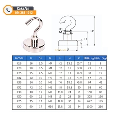 Nam châm móc hở treo đồ siêu khỏe – Treo vật nặng tiện lợi