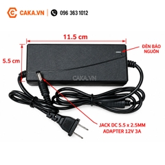 Nguồn Adapter 12V 3A 36W Jack DC 5.5x2.5mm
