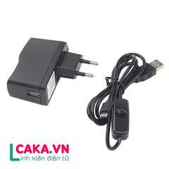 Nguồn raspberry 5V 2.5A USB Micro Công Tắc