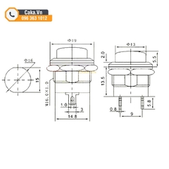 Nút Nhấn Nhả R13-507 – 2 Chân 250V 3A Dạng Tròn Mini Gắn Panel