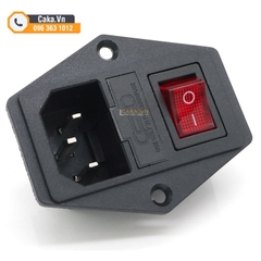 Ổ Cắm Nguồn AC-01A 3 Trong 1 Có Công Tắc, Cầu Chì, Đèn Báo