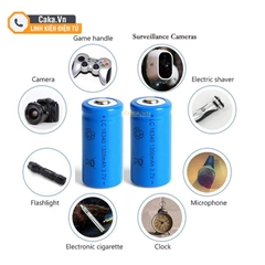 Pin Li-ion 16340 3.7V 1300mAh CR123A Sạc Lại Cho Đèn Pin, Camera Giám Sát, Laser Pointer