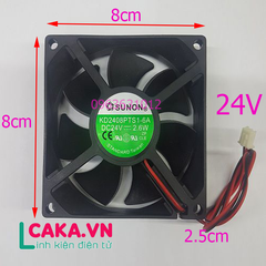 Quạt tản nhiệt 24V 80x80x25mm