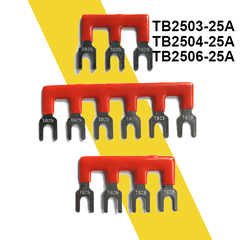 Thanh nối tắt jump domino 3P 4P 6P chân 25A trong tủ điện