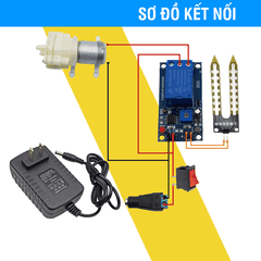 Bài Thực Hành Công Nghệ Lớp 8 Mô Đun Cảm biến độ ẩm đất 12V Relay