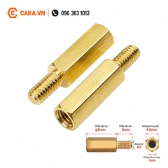 Trụ Đồng M3 Đực Cái 15mm