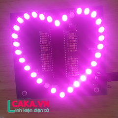 Bộ linh kiện lắp ráp mạch trái tim 32 led đã nạp code