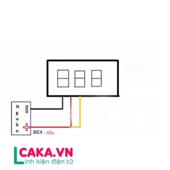 Vôn Kế Đồng Hồ Led Đo Áp Volt DC 3 Dây 0.28 inch 0~100V