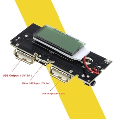 Mạch sạc dự phòng 2 cổng usb hiển thị LCD