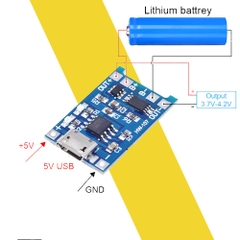 Mạch sạc pin Lithium TP4056 1A có IC bảo vệ