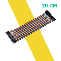 Dây Cắm Breadboard 20cm – Bộ 40 Sợi Đực-Đực, Cái-Cái, Đực-Cái