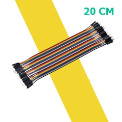Dây Cắm Breadboard 20cm – Bộ 40 Sợi Đực-Đực, Cái-Cái, Đực-Cái
