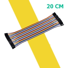 Dây Cắm Breadboard 20cm – Bộ 40 Sợi Đực-Đực, Cái-Cái, Đực-Cái