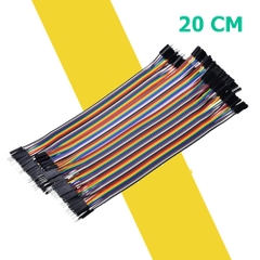 Dây Cắm Breadboard 20cm – Bộ 40 Sợi Đực-Đực, Cái-Cái, Đực-Cái