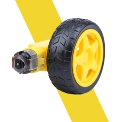 Động cơ giảm tốc vàng kèm bánh xe