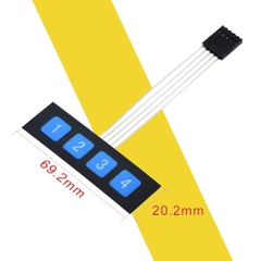 Bàn Phím Mềm 1x4 Keypad cho Arduino, vi điều khiển
