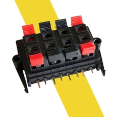 Trạm Kẹp Loa 8 Chân (2x4) – Cổng Gắn Dây Loa Dạng Lò Xo Stereo