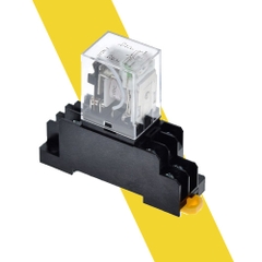 Rơ le trung gian 12V 24V 220V 10A 8 chân lớn Kèm Đế