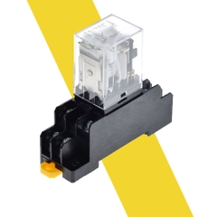 Rơ le trung gian 12V 24V 220V 10A 8 chân lớn Kèm Đế