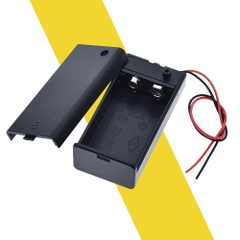 Hộp đế pin 9V có nắp và công tắc