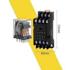 Rơ le trung gian 12V/24V/220V 5A 14 chân nhỏ