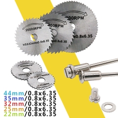 Bộ đĩa cắt gỗ mini trục 3mm 7 chi tiết