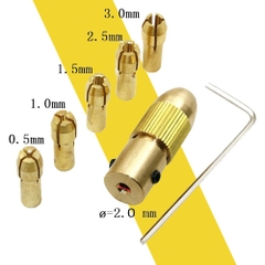 Bộ Đầu Kẹp Mũi Khoan mini trục 2mm