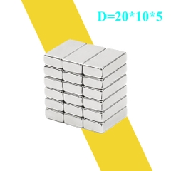 Nam châm đất hiếm 20x10x5mm hình chữ nhật – Neodymium siêu mạnh