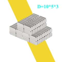 Nam châm đất hiếm 10x5x3mm hình chữ nhật – Neodymium mini siêu mạnh