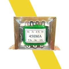 Biến áp 450mAh đầu ra 0V 3V 4.5V 6V 7.5V 9V 12V