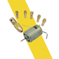 Bộ máy khoan mini đầu kẹp mũi khoan kèm động cơ DC